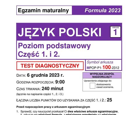 Próbna matura z języka polskiego [ARKUSZ CKE]